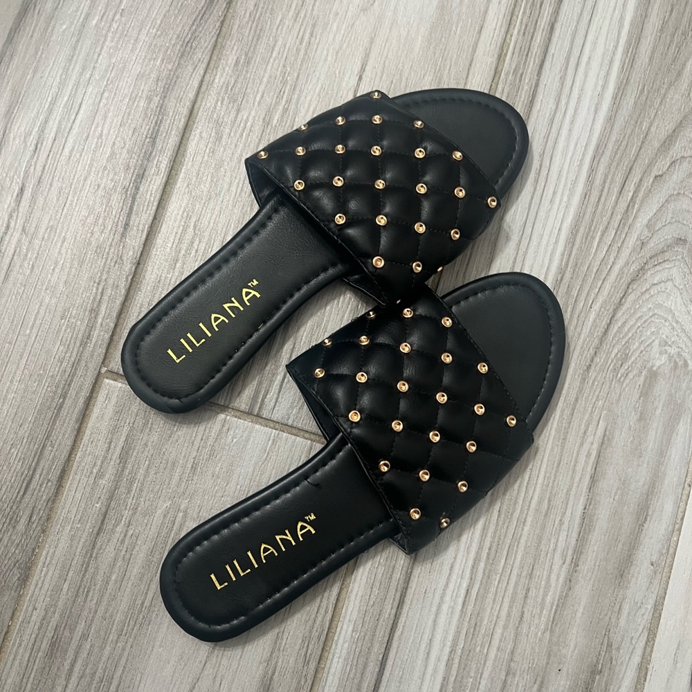 Black liliana slide sandal